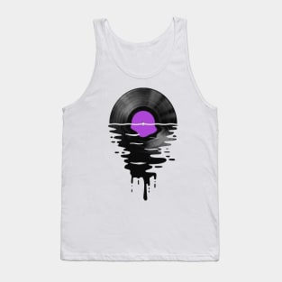 Vinyl LP Music Record Sunset Purple Tank Top